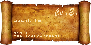Csepela Emil névjegykártya