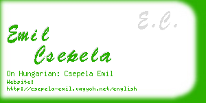 emil csepela business card